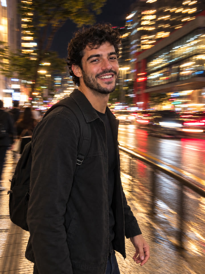 DEPOIS: Foto com flash e rastro de luz no ChatGPT